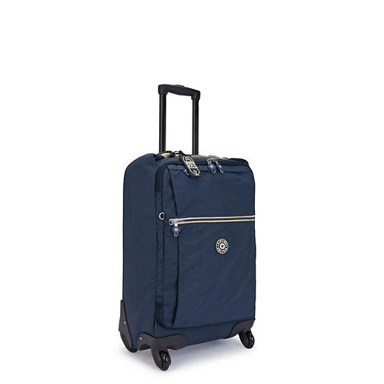 Kipling Darcey Small Printed Carry-On Rolling Suitcases Endless Blue Embossed | CA 1741NW